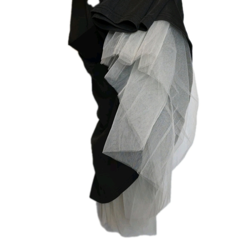 299. Vintage-Inspired Black Bustier Midi Dress - Picture 3 of 6